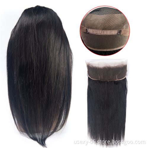 China Hair Vendors Mink Brazilian Hair Bundles With Closure 360 Lace Frontals Human Hair Swiss Lace